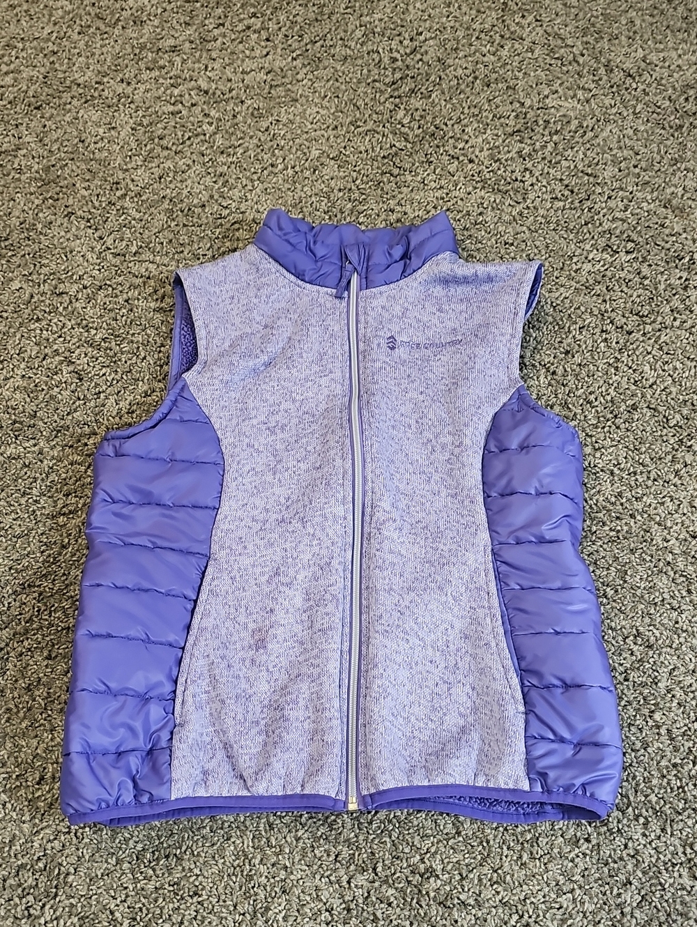 EUC Kids Free Country Lavender Fleece Lightweight Quilted Vest Large (14/16)